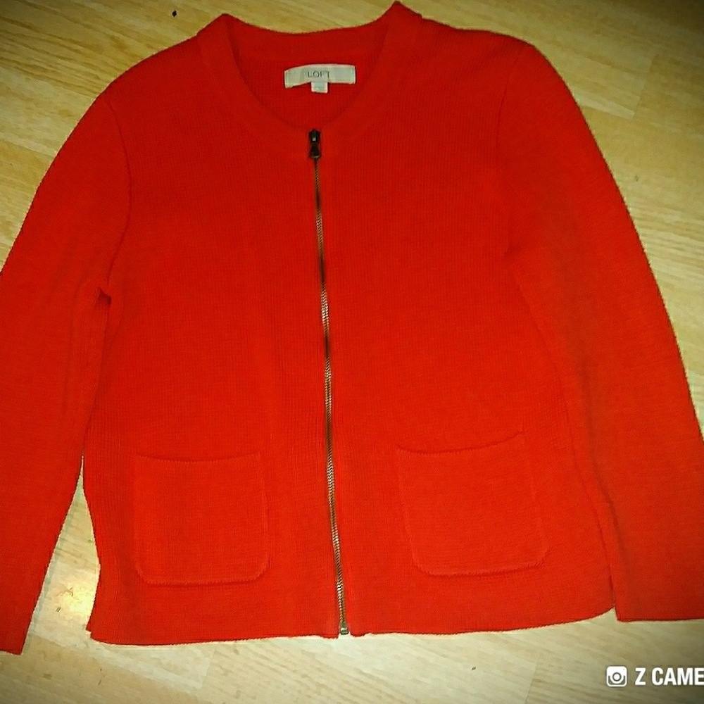 Ann Taylor Loft Zip Up Sweater/ Cardigan